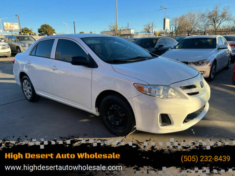 2011 Toyota Corolla for sale at High Desert Auto Wholesale in Albuquerque NM
