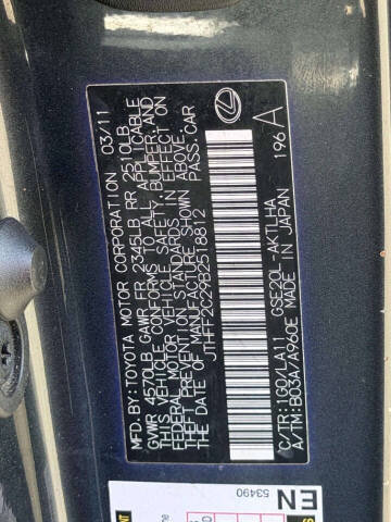 2011 Lexus IS 250C