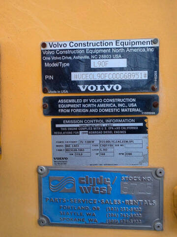 2009 Volvo L90F