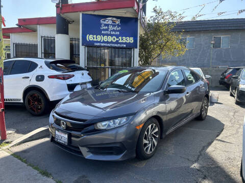 2016 Honda Civic for sale at San Ysidro Auto Sales in San Ysidro CA