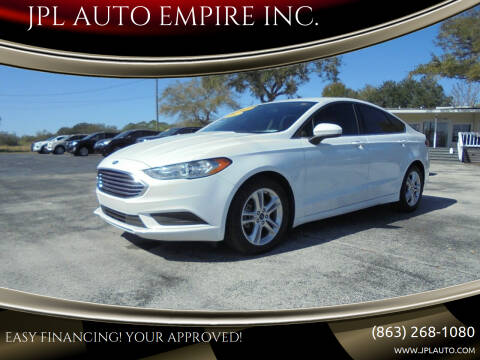 2018 Ford Fusion for sale at JPL AUTO EMPIRE INC. in Lake Alfred FL