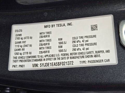 2025 Tesla Model 3 Long Range