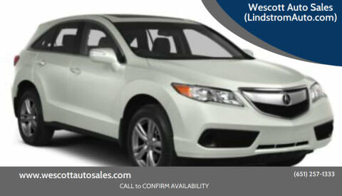 2013 Acura RDX for sale at Wescott Auto Sales (LindstromAuto.com) in Lindstrom MN