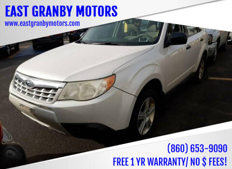 2012 Subaru Forester for sale at EAST GRANBY MOTORS in East Granby CT