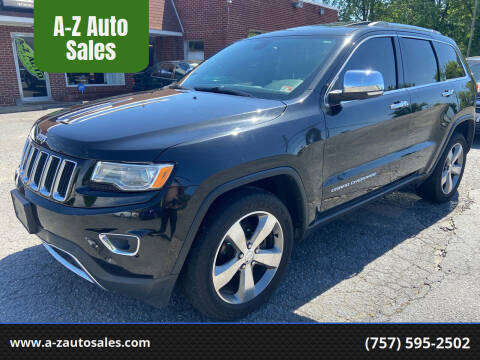 2015 Jeep Grand Cherokee for sale at A-Z Auto Sales in Newport News VA