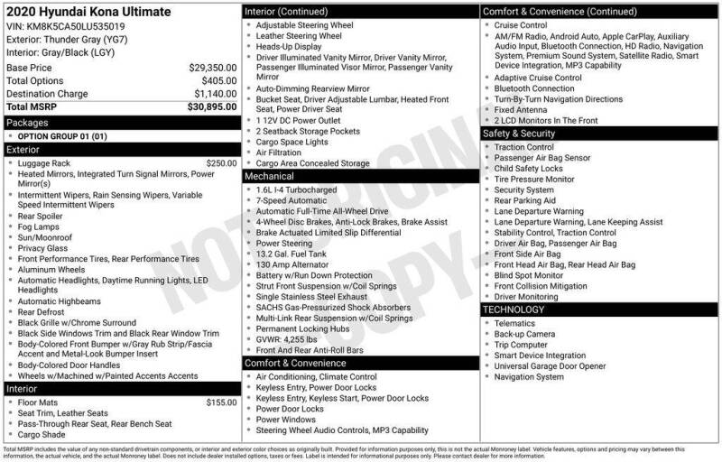 2020 Hyundai Kona Ultimate