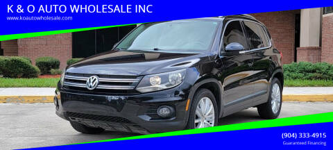 2013 Volkswagen Tiguan for sale at K & O AUTO WHOLESALE INC in Jacksonville FL