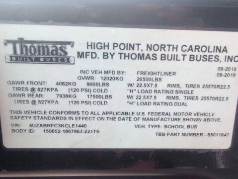 2019 Freightliner B2 Chassis