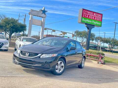 2014 Honda Civic for sale at CityWide Motors in Garland TX