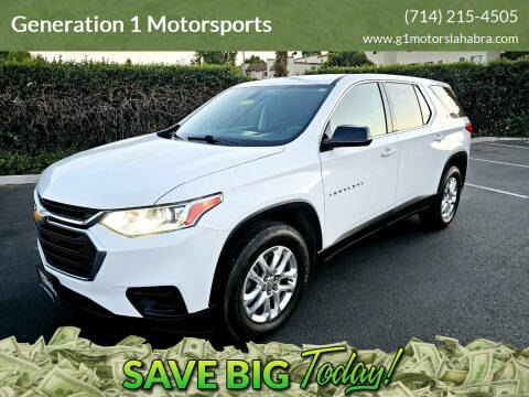 2019 Chevrolet Traverse for sale at Generation 1 Motorsports in Whittier CA