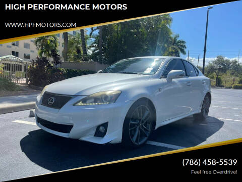 2013 Lexus IS 250 for sale at HIGH PERFORMANCE MOTORS in Hollywood FL