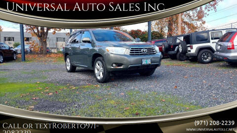 2010 Toyota Highlander for sale at Universal Auto Sales Inc in Salem OR