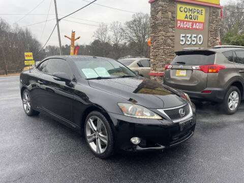2012 Lexus IS 350C for sale at NO FULL COVERAGE AUTO SALES LLC in Austell GA