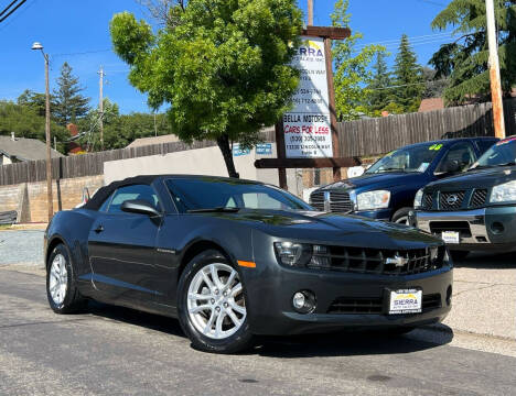 2013 Chevrolet Camaro for sale at Sierra Auto Sales Inc in Auburn CA