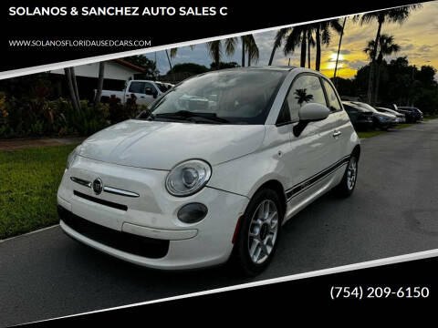 2013 FIAT 500 for sale at SOLANOS & SANCHEZ AUTO SALES C in Hollywood FL