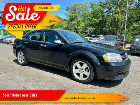 2013 Dodge Avenger for sale at Sport Motive Auto Sales in Seattle WA