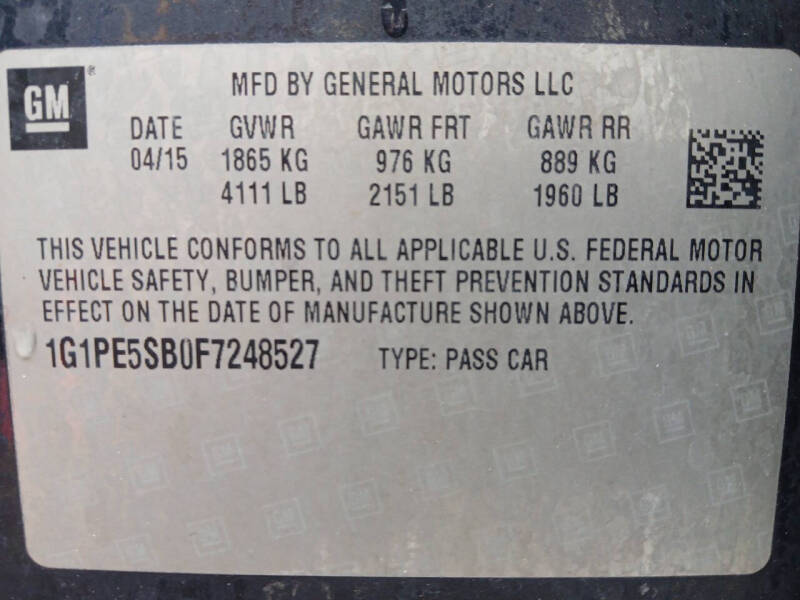 2015 Chevrolet Cruze 2LT Auto