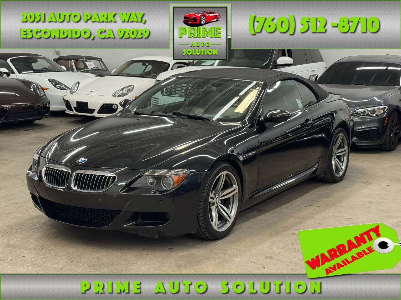 Black 2007 BMW M6 Base Convertible 2dr Convertible 1