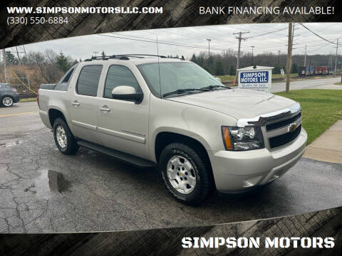 2007 Chevrolet Avalanche for sale at SIMPSON MOTORS in Youngstown OH