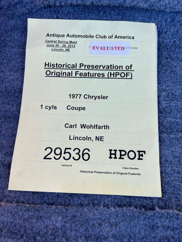 1977 Chrysler Cordoba