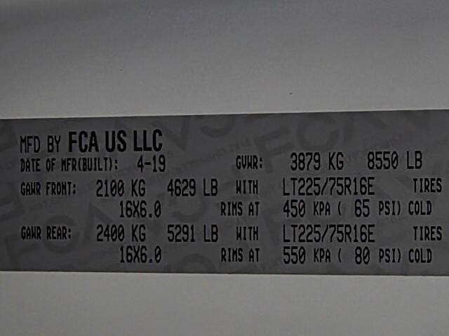 2019 RAM ProMaster 1500 136 WB