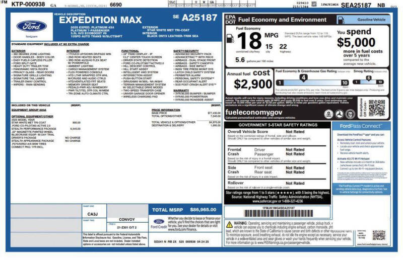2025 Ford Expedition MAX Platinum