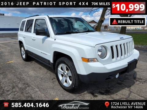 2016 Jeep Patriot for sale at Daskal Auto LLC in Rochester NY