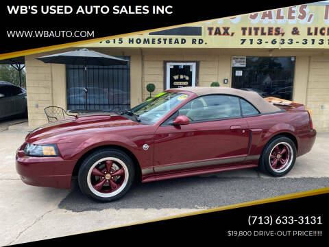 2004 Ford Mustang for sale at WB'S USED AUTO SALES INC in Houston TX