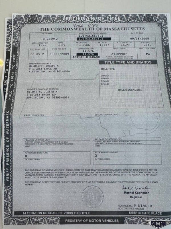 1972 Chevrolet Chevelle