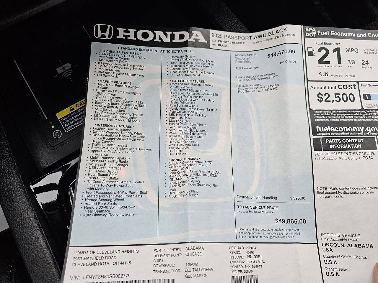 2025 Honda Passport for sale at Melniks Automotive in Berea, OH