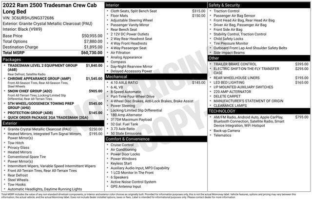 2022 RAM 2500 Tradesman