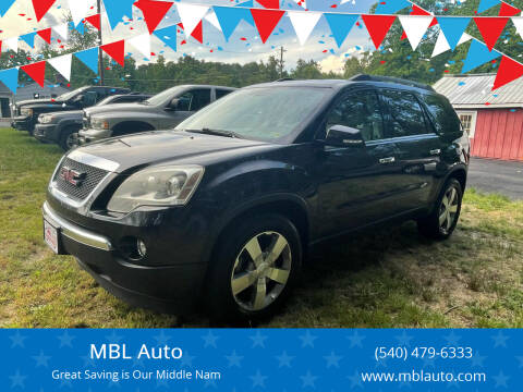 2012 GMC Acadia for sale at MBL Auto Woodford in Woodford VA