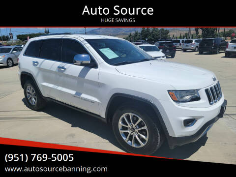 2014 Jeep Grand Cherokee for sale at Auto Source in Banning CA