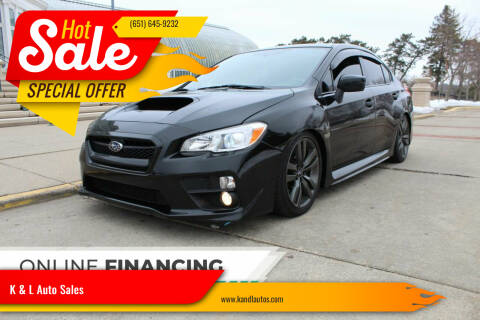 2017 Subaru WRX for sale at K & L Auto Sales in Saint Paul MN