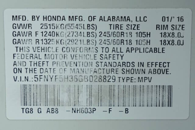 2016 Honda Pilot EX