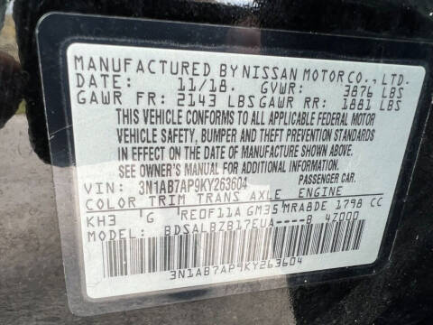 2019 Nissan Sentra SV