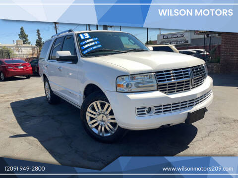 2013 Lincoln Navigator for sale at WILSON MOTORS in Stockton CA