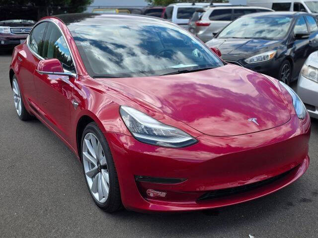 Red 2018 Tesla Model 3 Long Range AWD Long Range 4dr Fastback 1