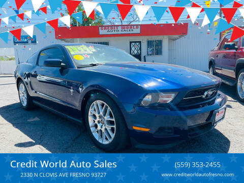2012 Ford Mustang for sale at Credit World Auto Sales in Fresno CA