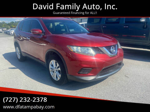 2014 Nissan Rogue for sale at David Family Auto, Inc. in New Port Richey FL