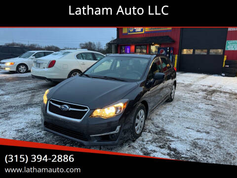 2016 Subaru Impreza for sale at Latham Auto LLC in Ogdensburg NY