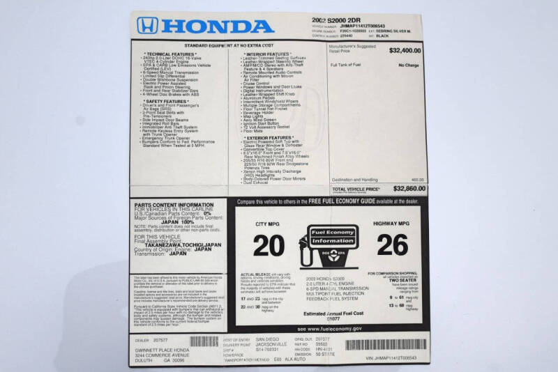 2002 Honda S2000
