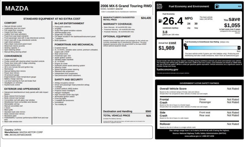 2006 Mazda MX-5 Miata Grand Touring