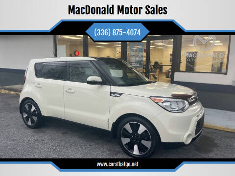 2015 Kia Soul for sale at MacDonald Motor Sales in High Point NC