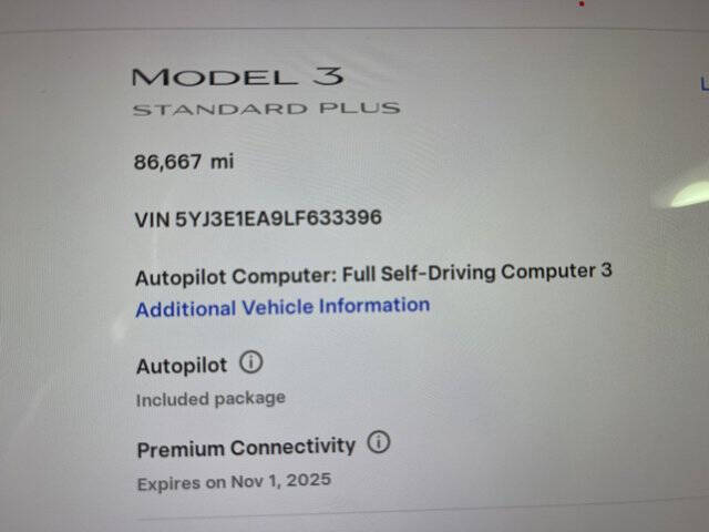 2020 Tesla Model 3 Standard Range