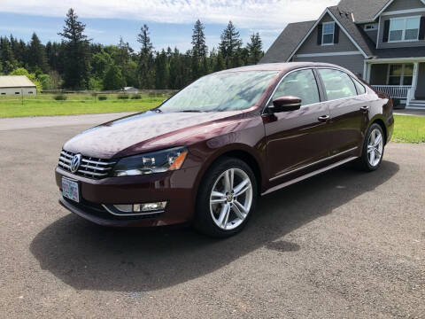 2013 Volkswagen Passat for sale at Catuna Motor Company in Damascus OR