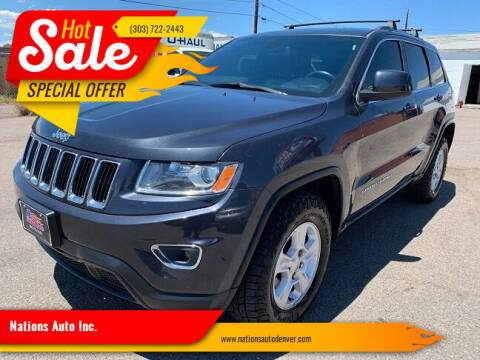 2015 Jeep Grand Cherokee for sale at Nations Auto Inc. in Denver CO