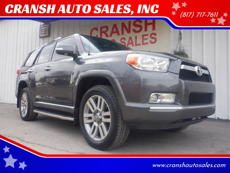 2013 Toyota 4Runner for sale at CRANSH AUTO SALES, INC in Arlington TX