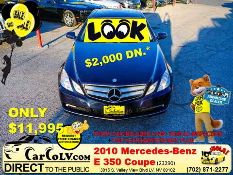 2010 Mercedes-Benz E-Class for sale at The Car Company in Las Vegas NV