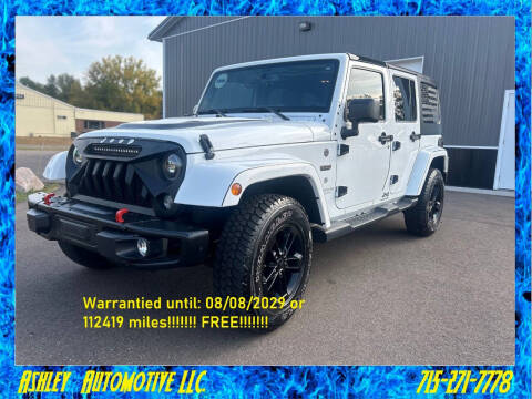 2016 Jeep Wrangler Unlimited for sale at Ashley Automotive LLC in Altoona WI